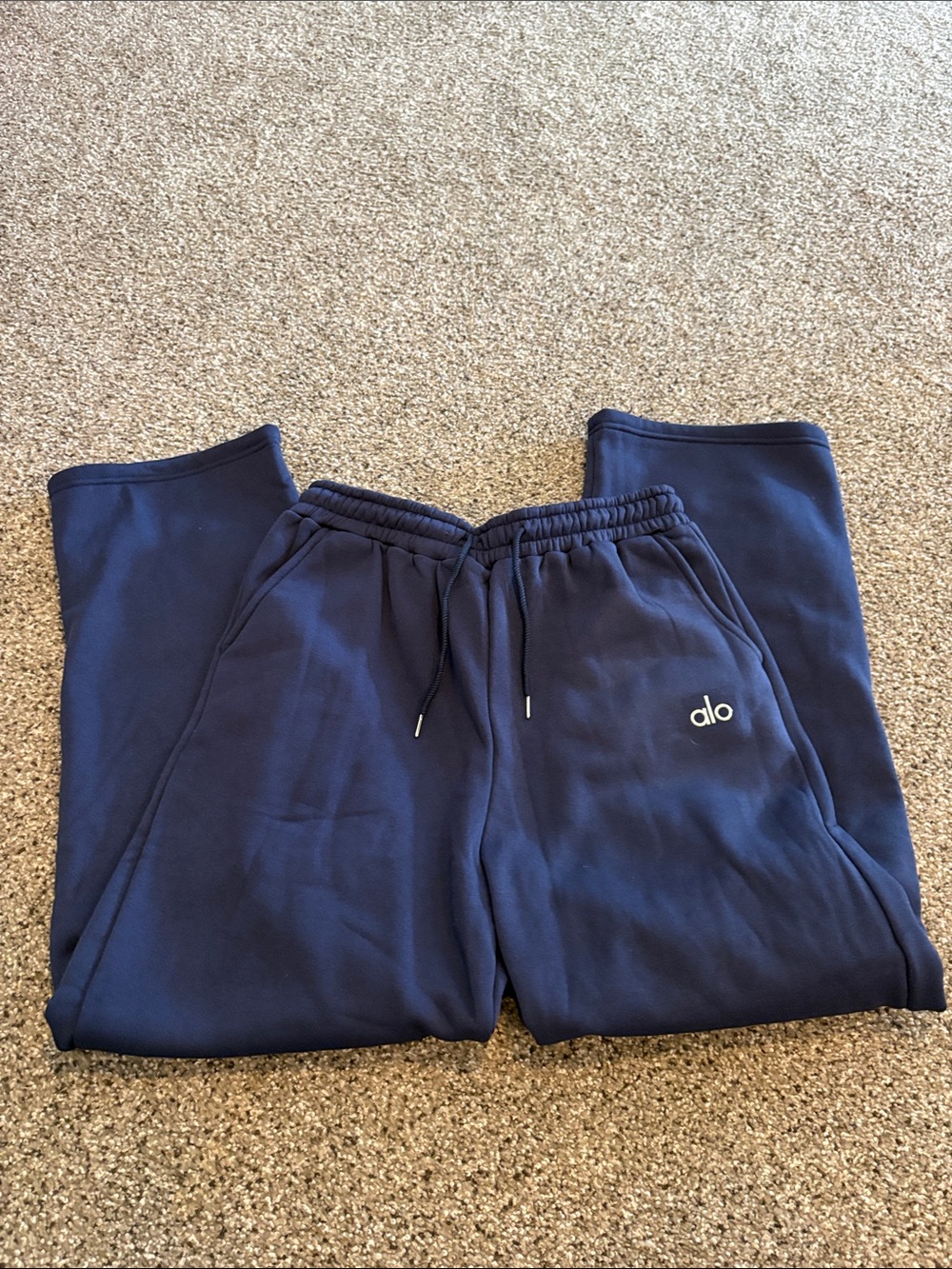 Fake ALO Yoga Men's Navy Drawstring Sweatpants